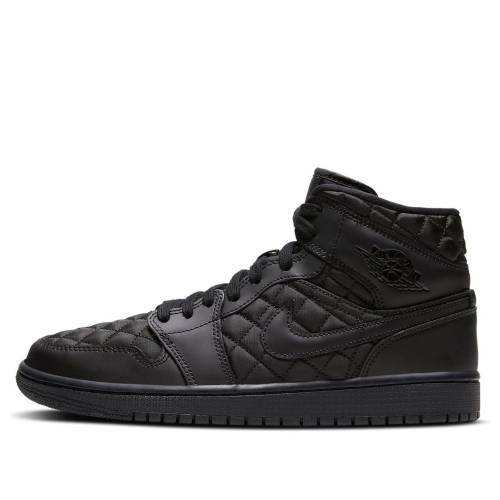 ナイキ ジョーダン ミッド 黒色 ブラック BLACK QUILTED スニーカー レディース JORDAN (WMNS) AIR 1 MID SE DB6078-001 / BLACK