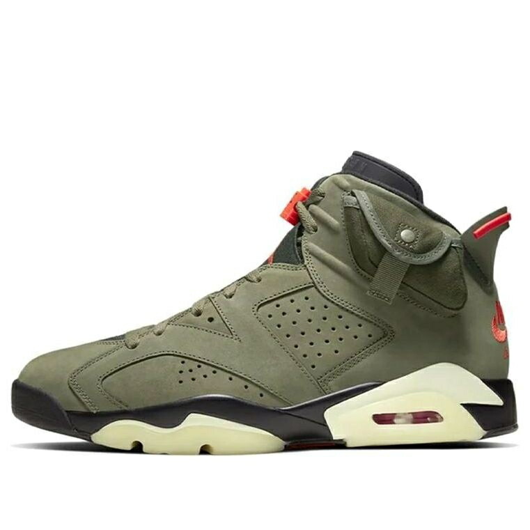 ナイキ ジョーダン オリーブ 黒色 ブラック トラヴィススコット OLIVE スニーカー メンズ JORDAN AIR 6 RETRO X TRAVIS SCOTT CN1084-200 / MEDIUM OLIVE INFRARED BLACK SAIL