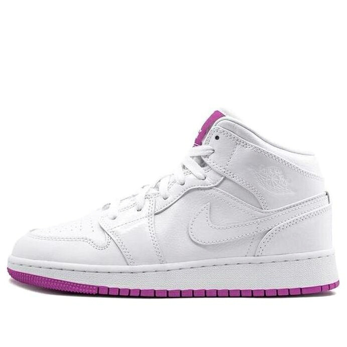 ナイキ ジョーダン ミッド 白色 ホワイト 'FUCHSIA' ジュニア キッズ JORDAN (GS) AIR 1 MID 555112-100 / WHITE ベビー マタニティ スニーカー|スニケス