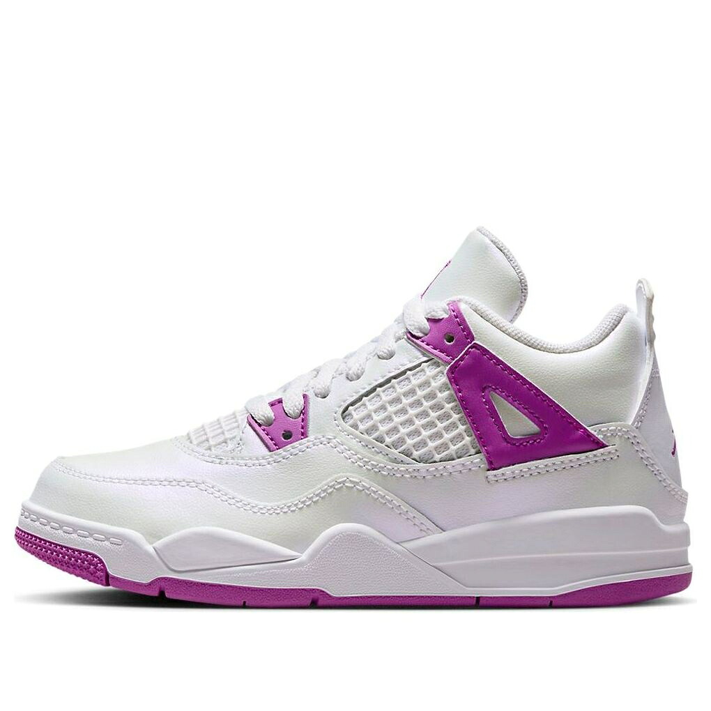 ナイキ ジョーダン 白色 ホワイト 紫 バイオレット 'HYPER VIOLET' ジュニア キッズ JORDAN (PS) AIR 4 RETRO FQ1312-151 / WHITE HYPER VIOLET ベビー マタニティ スニーカー 29,640円