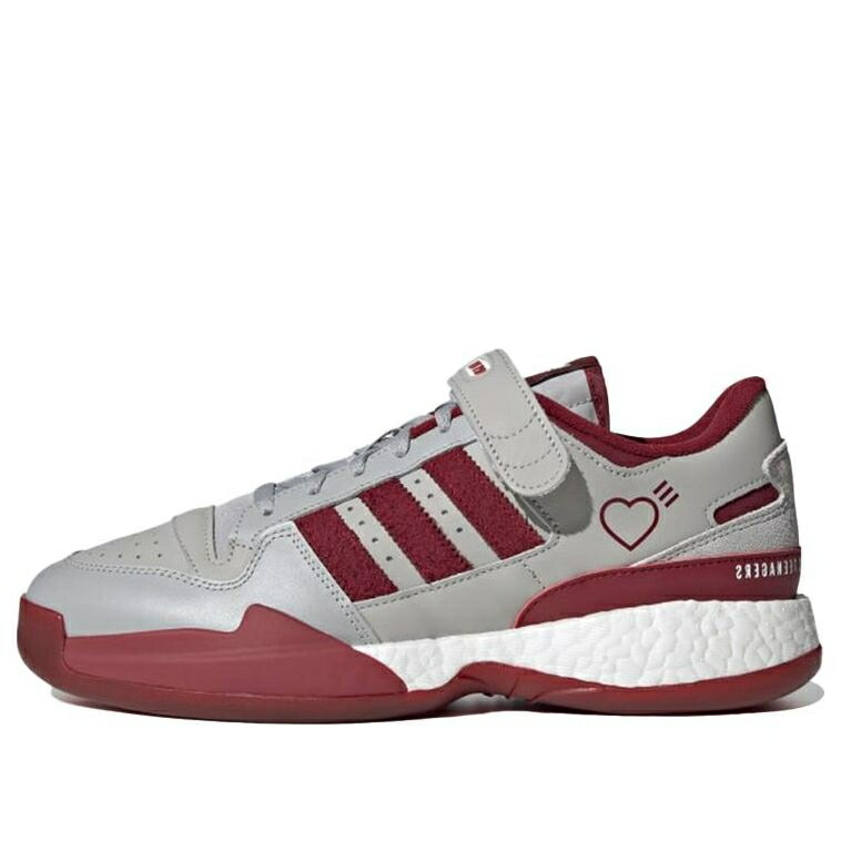 アディダス フォーラム 灰色 グレー 赤 レッド 'GREY BURGUNDY' スニーカー メンズ ADIDAS HUMAN MADE X FORUM LOW S42977 / GREY RED|スニケス
