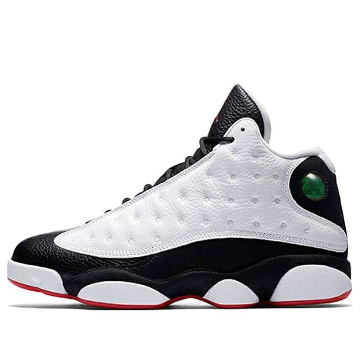 ナイキ ジョーダン サーティーン 白色 ホワイト 黒色 ブラック 赤 レッド 'HE GAME' スニーカー メンズ JORDAN AIR 13 RETRO GOT 2018 414571-104 / WHITE BLACK TRUE RED|スニケス