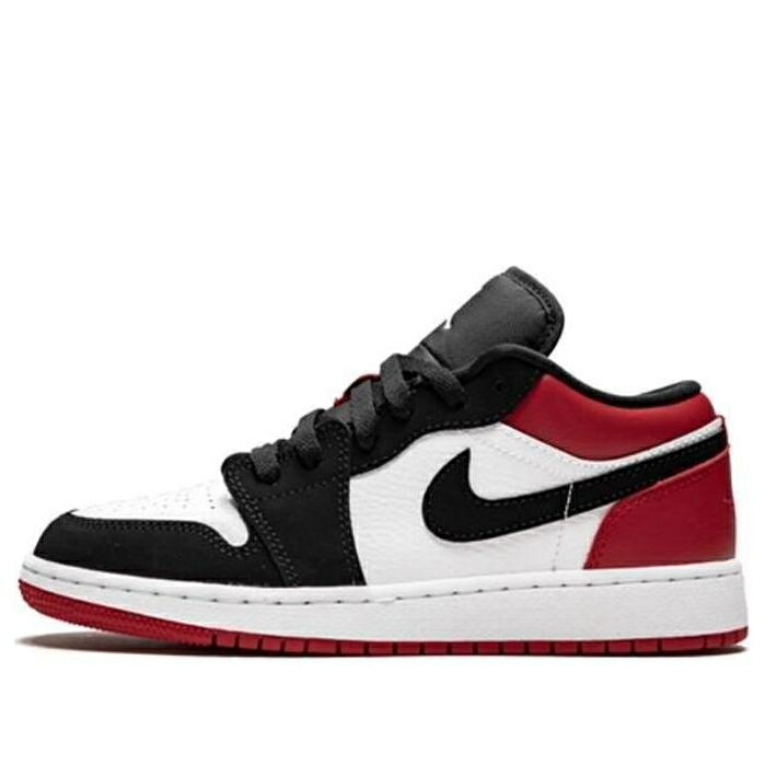 ナイキ ジョーダン 白いこと 白いこと 黒いこと 黒いこと 赤 赤いこと \u0027BLACK TOE\u0027 お坊っちゃん キッズ JORDAN (GS) AIR 1 LOW 553560-116 / WHITE BLACK GYM RED もの言う花 マタニティ スニーカー