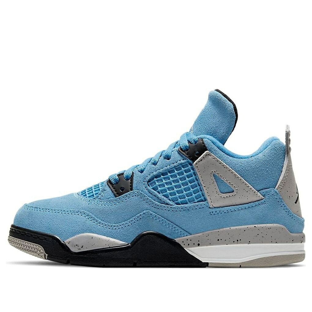 ナイキ ジョーダン 青色 ブルー テック 灰色 グレー 白色 ホワイト 'UNIVERSITY BLUE' ジュニア キッズ JORDAN (PS) AIR 4 RETRO BQ7669-400 / UNIVERSITY BLUE TECH GREY WHITE ベビー マタニティ スニーカー|スニケス