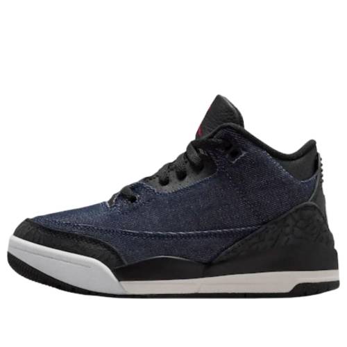 ナイキ ジョーダン デニム 黒色 ブラック 'INDIGO' ジュニア キッズ JORDAN AIR 3 RETRO X LEVI S IQ8058-400 / DENIM SAIL BLACK ベビー マタニティ スニーカー