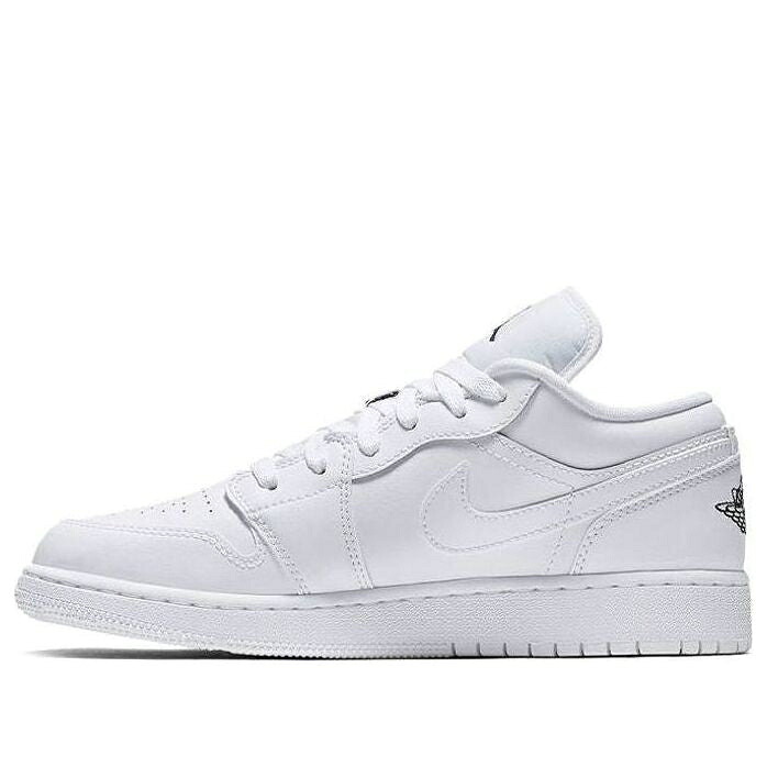 ナイキ ジョーダン 白いこと 白いこと \u0027WHITE BLACK\u0027 お坊っちゃん キッズ JORDAN (GS) AIR 1 LOW 553560-101 / WHITE もの言う花 マタニティ スニーカー