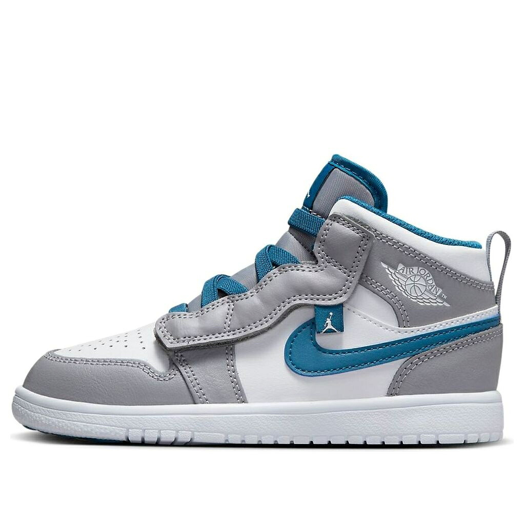 ナイキ ジョーダン ミッド 灰色 グレー ゴールド 白色 ホワイト 'CEMENT BLUE' ジュニア キッズ JORDAN (PS) AIR 1 MID ALT GREY TRUE AR6351-014 / AQUATONE CELESTIAL GOLD WHITE ベビー マタニティ スニーカー