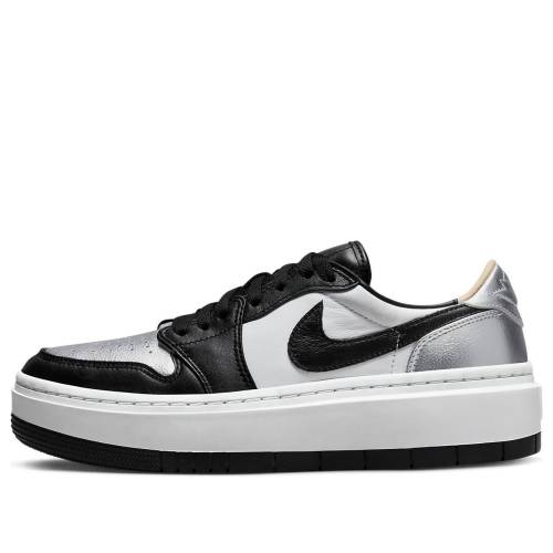 ナイキ ジョーダン しろがね色 しろがね色 黒いこと 黒いこと 白いこと 白いこと \u0027SILVER TOE\u0027 スニーカー レディース JORDAN (WMNS) AIR 1 ELEVATE LOW SE DQ8561-001 / METALLIC SILVER BLACK WHITE ONYX