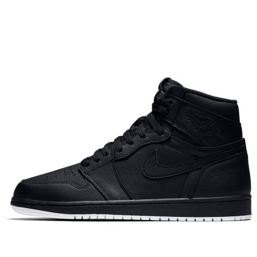 ナイキ ジョーダン ご機嫌 黒いこと 黒いこと 白いこと 白いこと \u0027PERFORATED\u0027 スニーカー メンズ JORDAN AIR 1 RETRO HIGH OG 555088-002 / BLACK WHITE