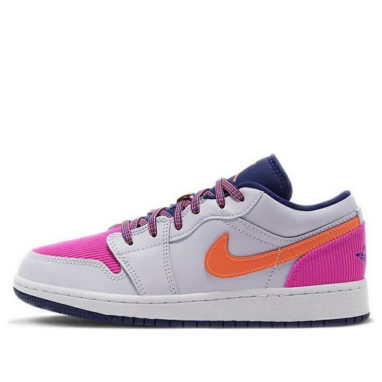 ナイキ ジョーダン ピンク 白色 ホワイト \u0027FIRE CRIMSON\u0027 ジュニア キッズ JORDAN (GS) AIR 1 LOW PINK HYPER 554723-502 / WHITE ベビー マタニティ スニーカー 靴-キッズファッション