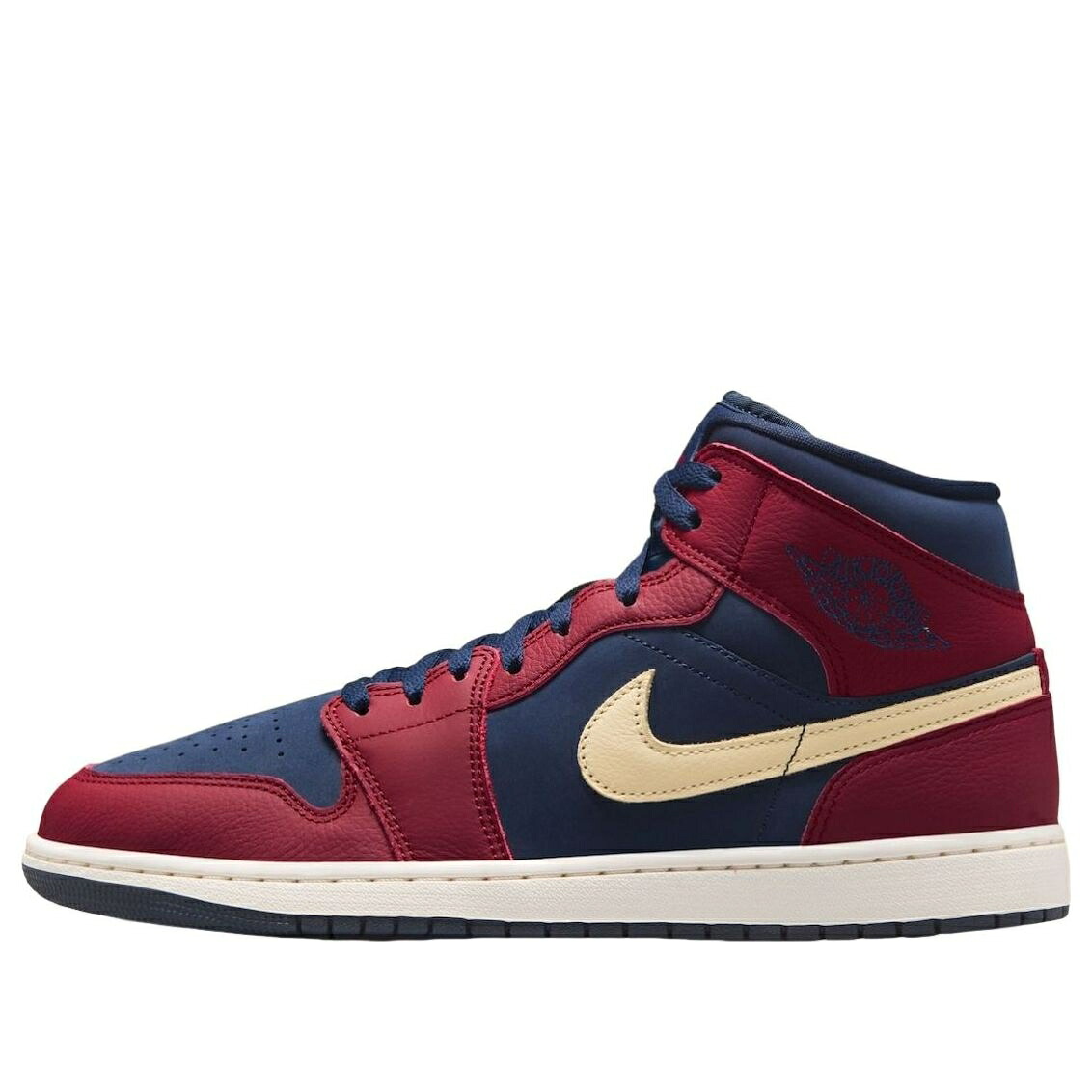 ナイキ ジョーダン ミッド 赤 赤いこと 野球クラブ \u0027TEAM OBSIDIAN\u0027 スニーカー メンズ JORDAN AIR 1 MID RED IO7449-600 / TEAM RED OBSIDIAN PALE VANILLA
