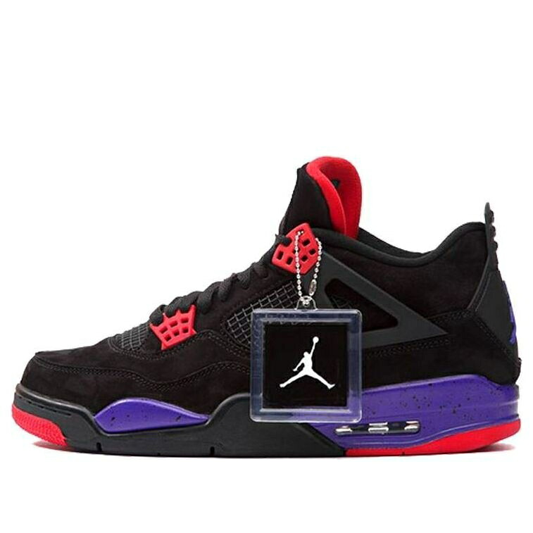 ナイキ ジョーダン 黒色 ブラック 赤 レッド コート 'RAPTORS' スニーカー メンズ JORDAN AIR 4 RETRO NRG AQ3816-065 / BLACK UNIVERSITY RED COURT｜スニケス