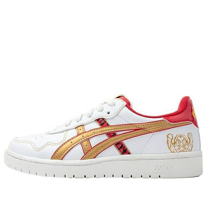 アシックス ゴールド 白色 ホワイト 赤 レッド 'WHITE RED' ジュニア キッズ ASICS (GS) JAPAN S GOLD 1204A094-100 / WHITE GOLD RED ベビー マタニティ スニーカー