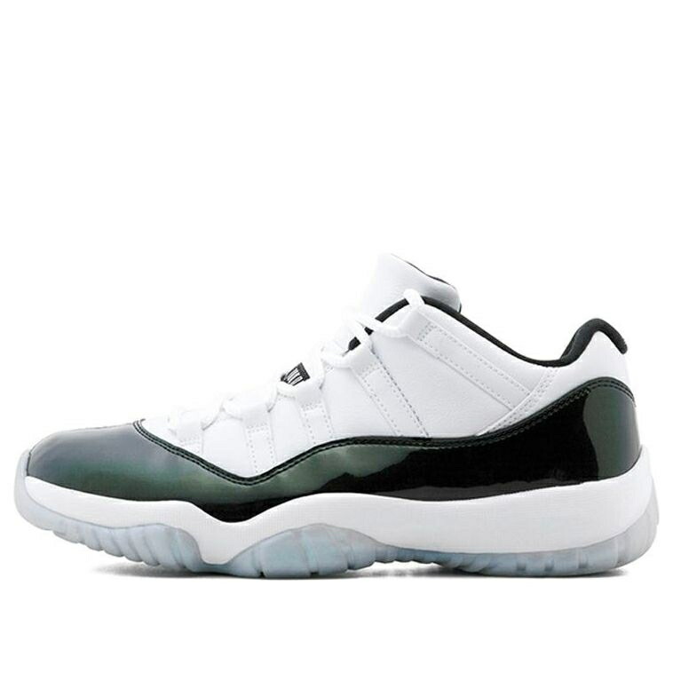 ナイキ ジョーダン 白色 ホワイト ライズ 黒色 ブラック 'EMERALD' ジュニア キッズ JORDAN (GS) AIR 11 RETRO 528896-145 / WHITE EMERALD RISE BLACK ベビー マタニティ スニーカー