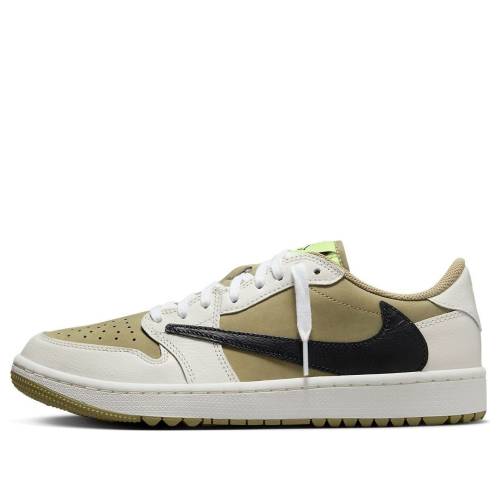 ナイキ ジョーダン ゴルフ オリーブ 黒色 ブラック トラヴィススコット \u0027OLIVE\u0027 スニーカー メンズ JORDAN AIR 1 LOW GOLF X TRAVIS SCOTT FZ3124-200 / NEUTRAL OLIVE BLACK SAIL LIGHT 靴-スニーカー
