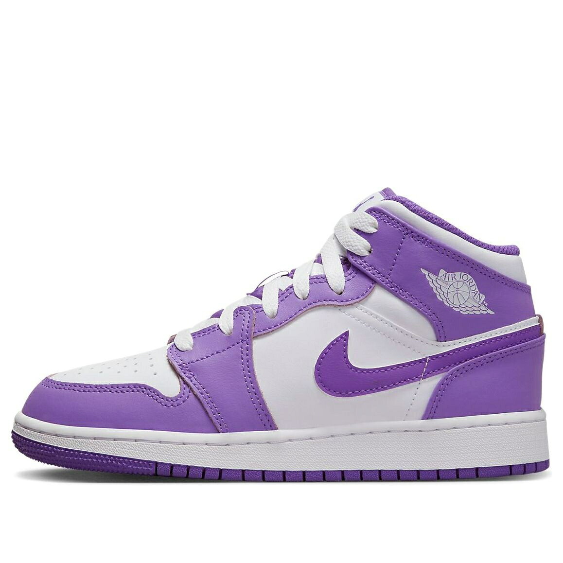 ナイキ ジョーダン ミッド 紫 パープル 白色 ホワイト 'PURPLE VENOM' ジュニア キッズ JORDAN (GS) AIR 1 MID DQ8423-511 / PURPLE VENOM WHITE ベビー マタニティ スニーカー｜スニケス