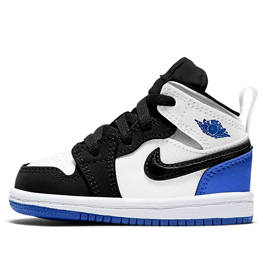 ナイキ ジョーダン ミッド 黒いこと 黒いこと 青碧 青碧 \u0027ROYAL TOE\u0027 もの言う花 JORDAN (TD) AIR 1 MID SE BLACK BQ6933-102 / BLUE