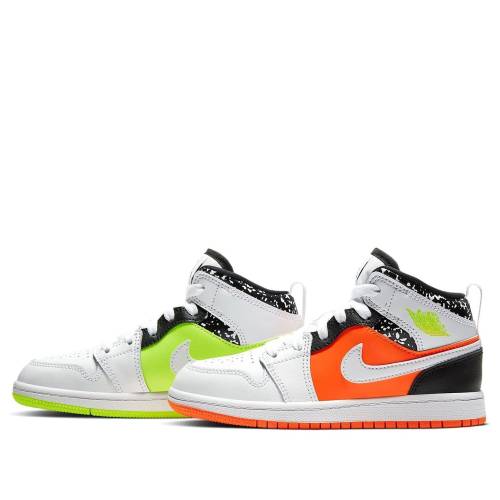 ナイキ ジョーダン ミッド 'NOTEBOOK' ジュニア キッズ JORDAN (PS) AIR 1 MID 640734-870 / YELLOWWHITE ベビー マタニティ スニーカー