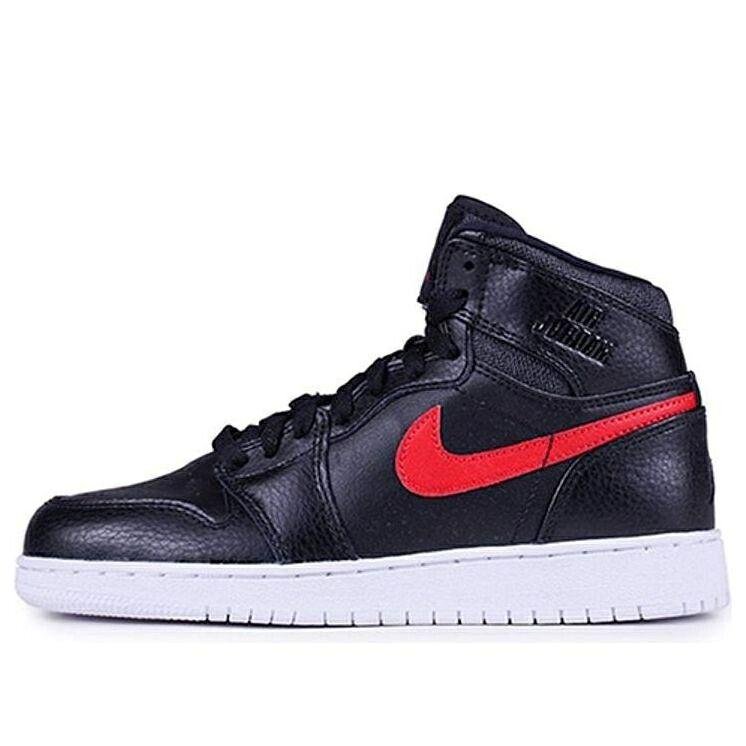 ナイキ ジョーダン 黒色 ブラック 赤 レッド 白色 ホワイト 'RARE AIR' ジュニア キッズ JORDAN (GS) AIR 1 705300-012 / BLACK GYM RED BLACK WHITE ベビー マタニティ スニーカー｜スニケス
