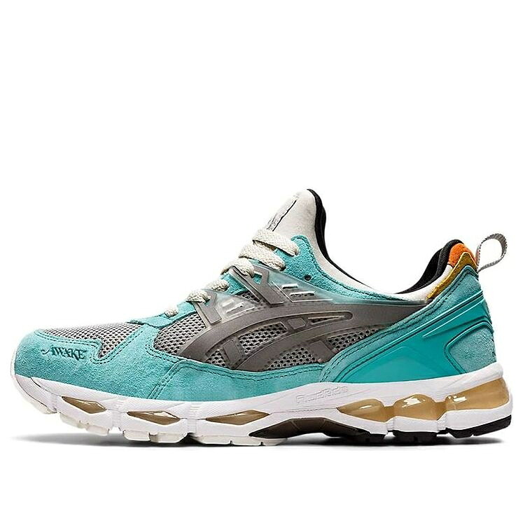 アシックス 灰色 グレー 青色 ブルー 緑 グリーン 'TEAL' スニーカー メンズ ASICS X AWAKE NY GEL-KAYANO 21 1201A459-300 / GREY BLUE GREEN|スニケス