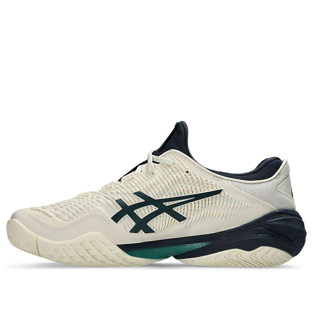 アシックス 厚地の外套 庭球 皮膚軟化剤 緑 緑であること \u0027CREAM GREEN\u0027 スニーカー メンズ ASICS COURT FF 3 WIDE TENNIS JASPER 1041A370-105 / CREAM JASPER GREEN