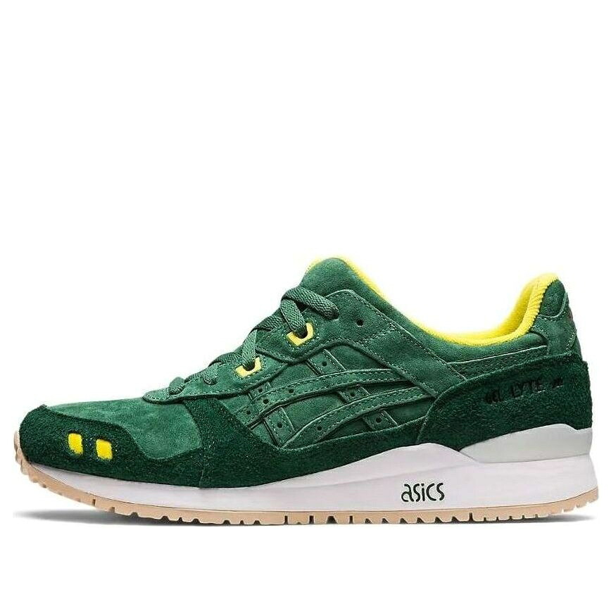 アシックス ゲルライト スニーカー 運動靴 緑 グリーン 黄色 イエロー 'SHAMROCK GREEN' スニーカー メンズ ASICS X OG MALBON GEL-LYTE III SHOES 1201A809-300 / GREEN YELLOW｜スニケス