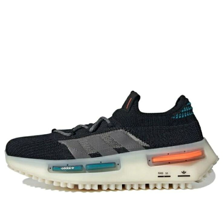 アディダス オリジナルス 黒いこと 黒いこと 白いこと 白いこと 橙 オレンジ色 NMD_1 \u0027BLACK\u0027 スニーカー メンズ ADIDAS ORIGINALS FZ5706 / BLACK WHITE TEAL ORANGE