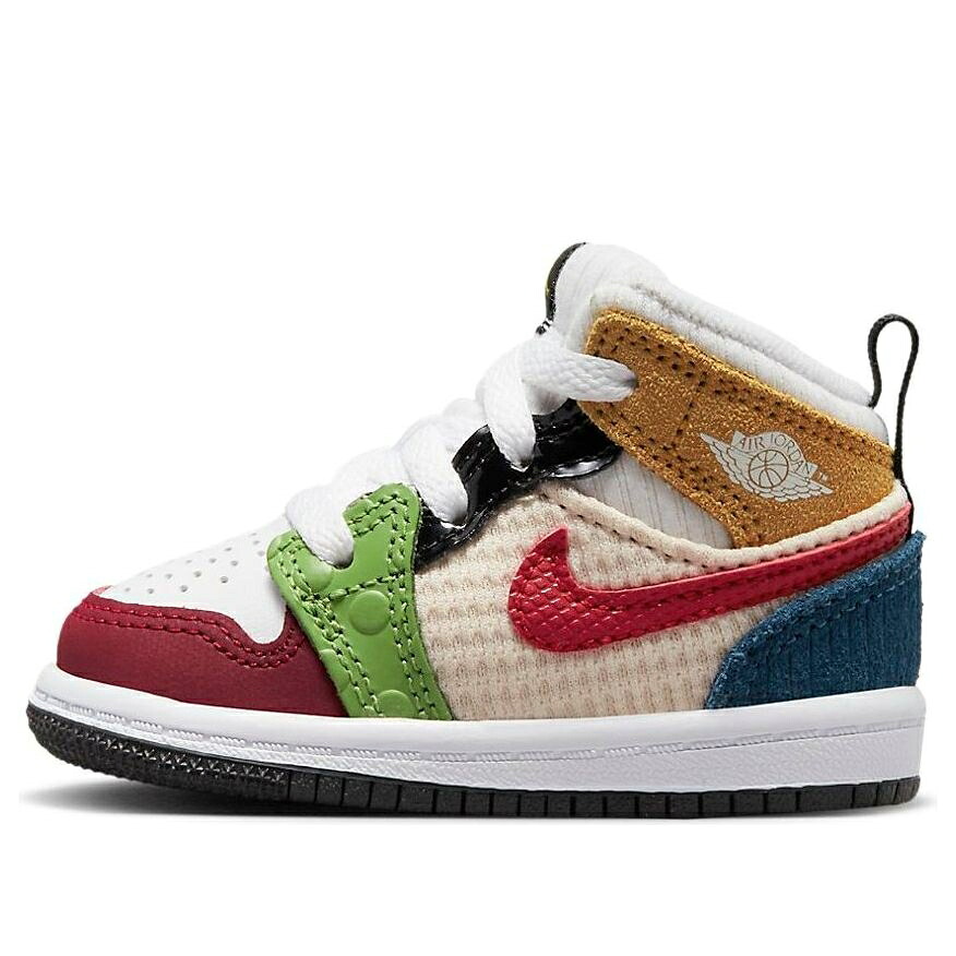 ナイキ ジョーダン ミッド 'MESSY ROOM' ベビー JORDAN (TD) AIR 1 MID SE DR6959-100 / WHITERED
