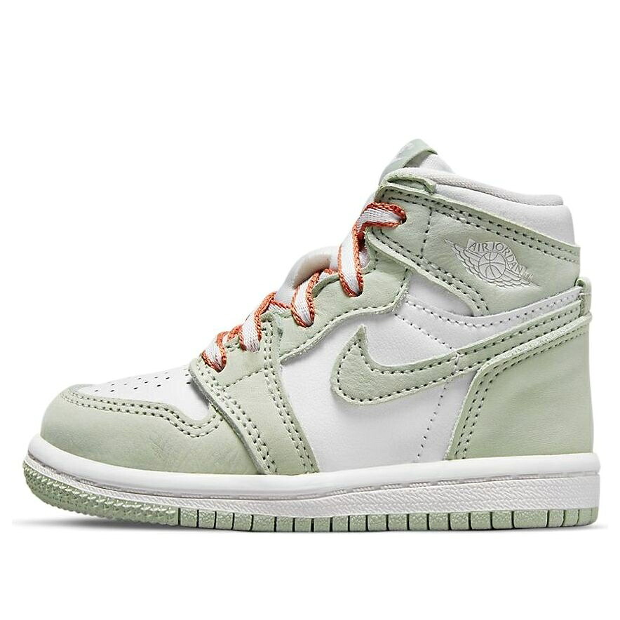 ナイキ ジョーダン ご機嫌 橙 オレンジ色 白いこと 白いこと \u0027SEAFOAM\u0027 もの言う花 JORDAN (TD) AIR 1 RETRO HIGH OG CU0450-002 / SEAFOAM HEALING ORANGE WHITE