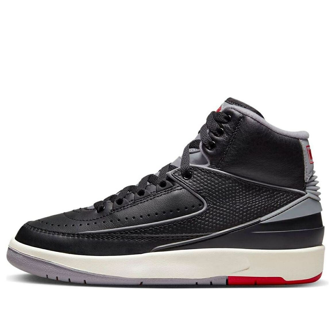 ナイキ ジョーダン 黒色 ブラック 灰色 シメント グレー ファイア 赤 レッド 'BLACK CEMENT' ジュニア キッズ JORDAN (GS) AIR 2 RETRO DQ8562-001 / BLACK CEMENT GREY FIRE RED SAIL ベビー マタニティ スニー