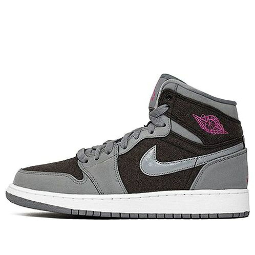ナイキ ジョーダン ハイ クール 灰色 グレー ピンク 'COOL GREY' ジュニア キッズ JORDAN (GS) AIR 1 RETRO HIGH 332148-002 / COOL GREY VIVID PINK ベビー マタニティ スニーカー