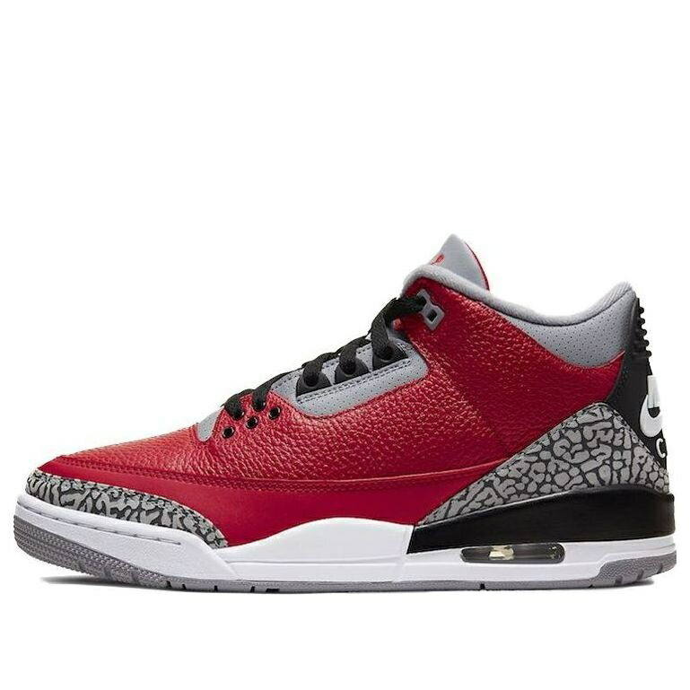 ナイキ ジョーダン ファイア 赤 レッド 灰色 シメント グレー UNITE EXCLUSIVE スニーカー メンズ JORDAN AIR 3 RETRO SE - CHI CU2277-600 / FIRE RED CEMENT GREY