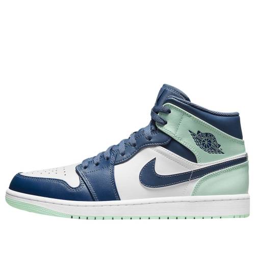 ナイキ ジョーダン ミッド 青碧 青碧 緑 緑であること \u0027BLUE MINT\u0027 スニーカー メンズ JORDAN AIR 1 MID 554724-413 / BLUE GREEN