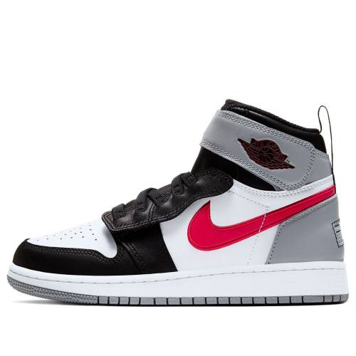 ナイキ ジョーダン ハイ 黒色 ブラック 白色 ホワイト 灰色 グレー PARTICLE GREY ジュニア キッズ JORDAN (GS) AIR 1 HIGH FLYEASE CT4897-002 / BLACK WHITE PARTICLE GREY GYM ベビー マタニティ スニーカー