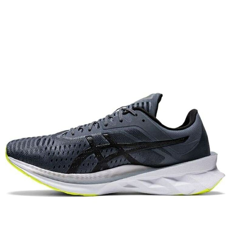 アシックス 黒色 ブラック 白色 ホワイト 'SHEET ROCK' スニーカー メンズ ASICS NOVABLAST 1011A681-020 / BLACK WHITE｜スニケス