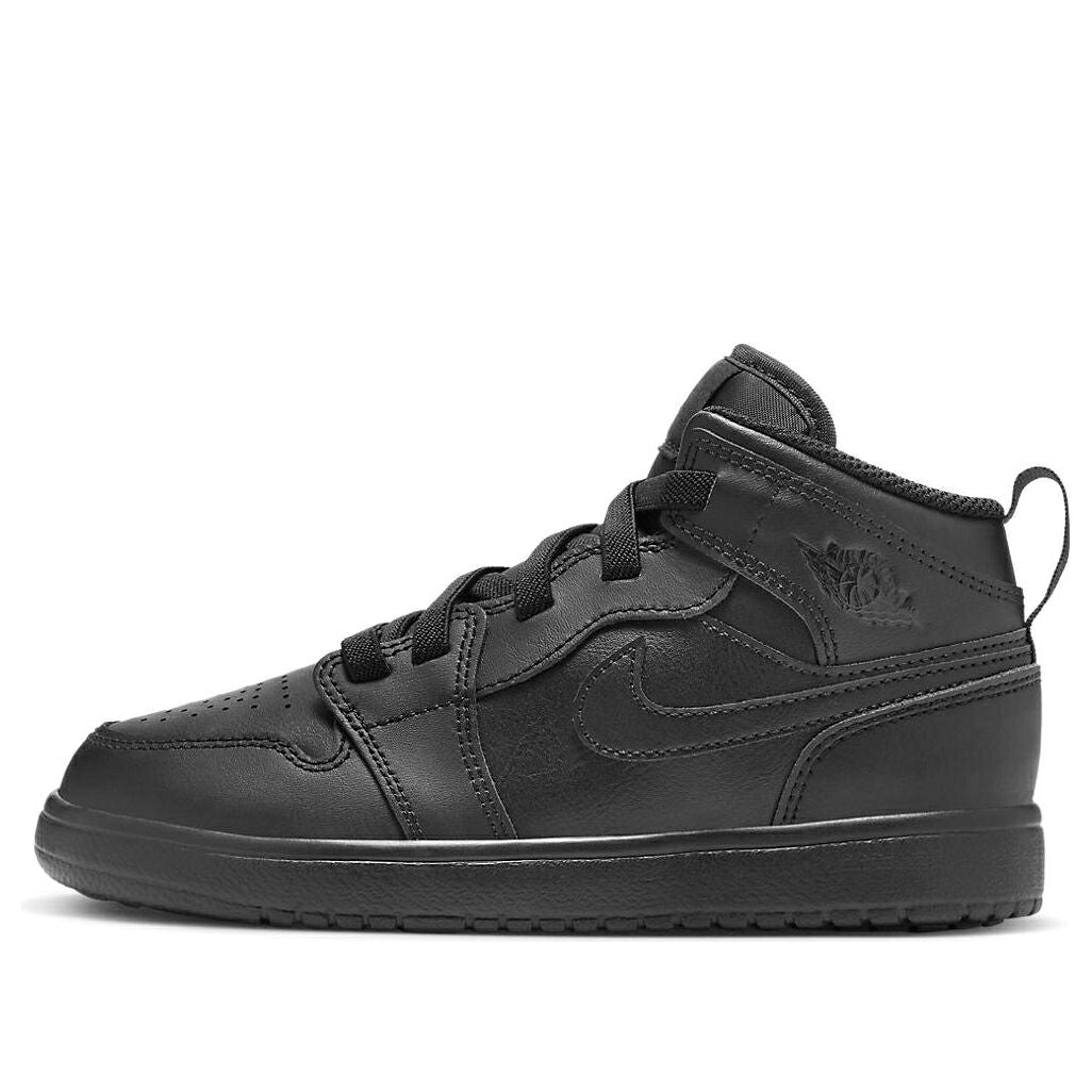 ナイキ ジョーダン ミッド 黒色 ブラック 'BLACK' ジュニア キッズ JORDAN (PS) AIR 1 MID DR9745-093 / BLACK ベビー マタニティ スニーカー|スニケス