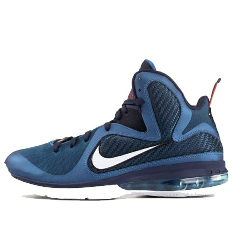 ナイキ レブロン 緑 グリーン 白色 ホワイト 黒色 ブラック 青色 ブルー 'SWINGMAN' スニーカー メンズ NIKE LEBRON 9 469764-300 / DARK GREEN WHITE BLACK BLUE｜スニケス