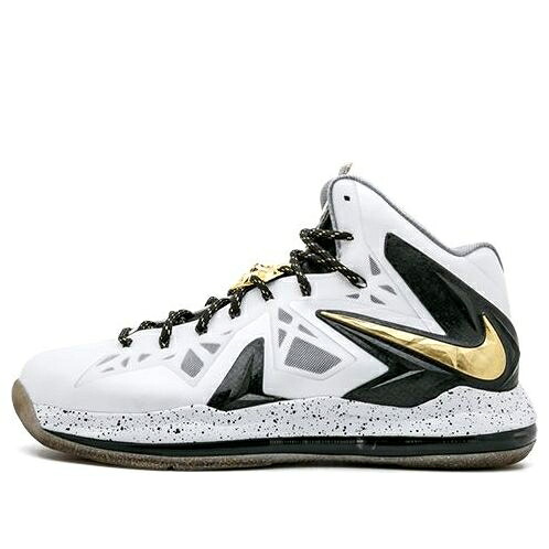 ナイキ レブロン ゴールド 白色 ホワイト 黒色 ブラック P.S. ELITE+ 'WHITE BLACK' スニーカー メンズ NIKE LEBRON 10 GOLD 579834-100 / WHITE GOLDYELLOWGOLD BLACK