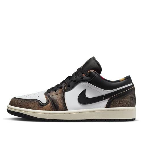 ナイキ ジョーダン 黒色 ブラック 白色 ホワイト 黄色 イエロー WEARAWAY TAN スニーカー メンズ JORDAN AIR 1 LOW SE WEAR-AWAY - DQ8422-001 / BLACK WHITE YELLOW