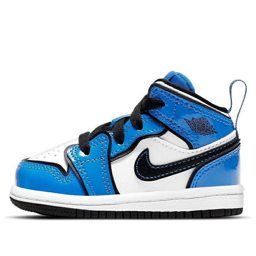 ナイキ ジョーダン ミッド 黒いこと 黒いこと 青碧 青碧 \u0027SIGNAL BLUE\u0027 もの言う花 JORDAN (TD) AIR 1 MID SE BQ6933-402 / BLACK BLUE