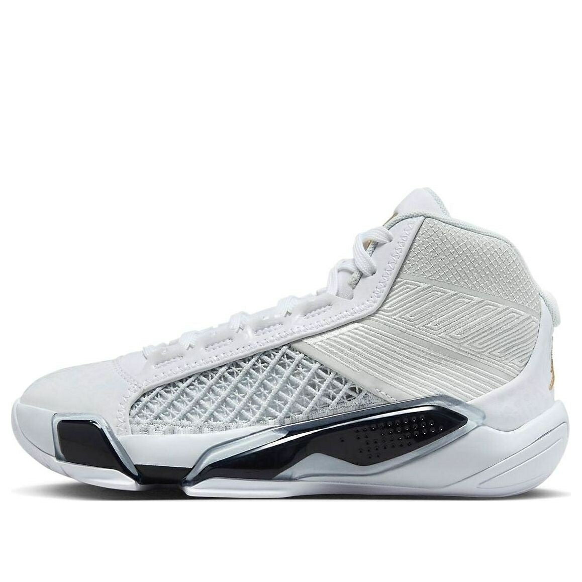 ナイキ ジョーダン 白色 ホワイト ゴールド ピュア プラチナム FIBA ジュニア キッズ JORDAN (GS) AIR 38 XXXVIII PF FN8277-100 / WHITE MTLC GOLD PURE PLATINUM ベビー マタニティ スニーカー