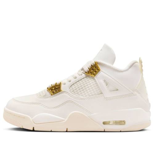 ナイキ ジョーダン ゴールド 黒色 ブラック 'METALLIC GOLD' スニーカー レディース JORDAN (WMNS) AIR 4 RETRO AQ9129-170 / SAIL METALLIC GOLD BLACK