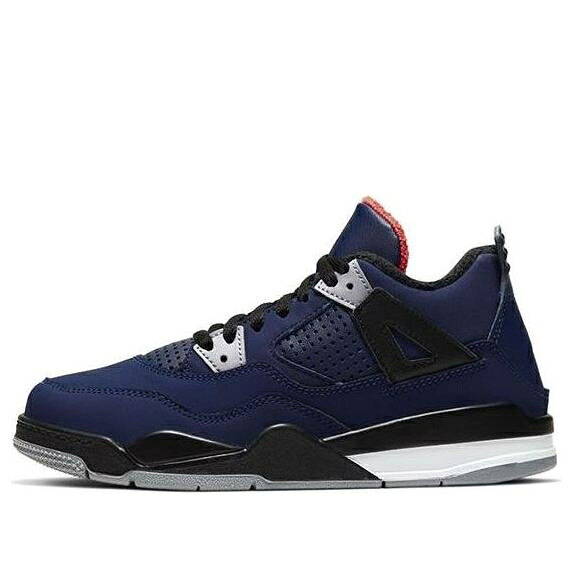 ナイキ ジョーダン ウィンター 青色 ブルー 黒色 ブラック 白色 ホワイト 'LOYAL BLUE' ジュニア キッズ JORDAN (PS) AIR 4 RETRO WINTER BQ7669-401 / LOYAL BLUE BLACK WHITE ベビー マタニティ スニーカー|スニケス
