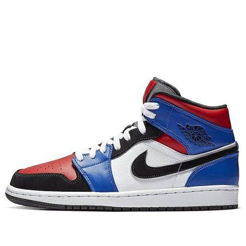 ナイキ ジョーダン ミッド 白いこと 白いこと 黒いこと 黒いこと \u0027TOP 3\u0027 スニーカー メンズ JORDAN AIR 1 RETRO MID 554724-124 / WHITE BLACK HYPER ROYAL