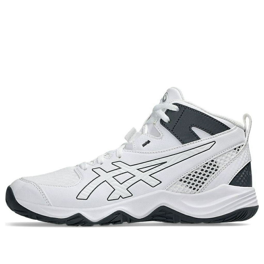 アシックス 白色 ホワイト 灰色 グレー 'WHITE GREY' ジュニア キッズ ASICS (GS) DUNKSHOT MB 10 CARRIER 1064A019-101 / WHITE CARRIER GREY ベビー マタニティ スニーカー｜スニケス