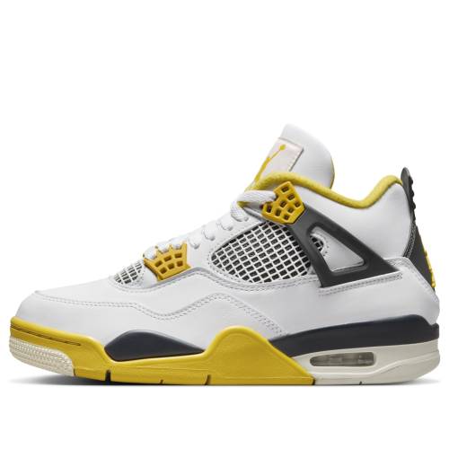 ナイキ ジョーダン 白いこと 白いこと \u0027VIVID SULFUR\u0027 スニーカー レディース JORDAN (WMNS) AIR 4 RETRO AQ9129-101 / WHITE COCONUT MILK VIVID SULFUR