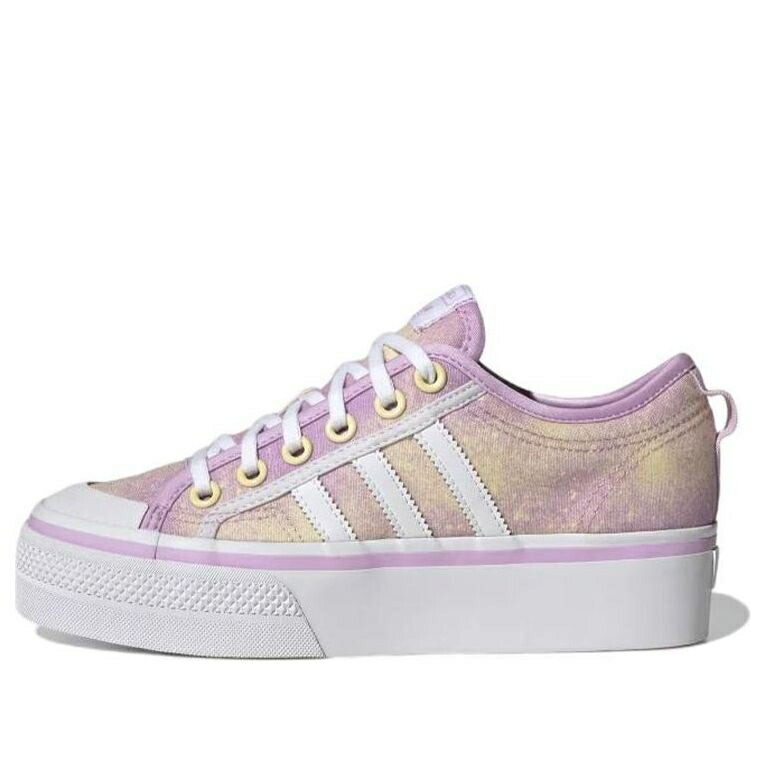 アディダス 白色 ホワイト 'LILAC YELLOW' スニーカー レディース ADIDAS (WMNS) NIZZA PLATFORM GY9476 / BLISS LILAC CLOUD WHITE