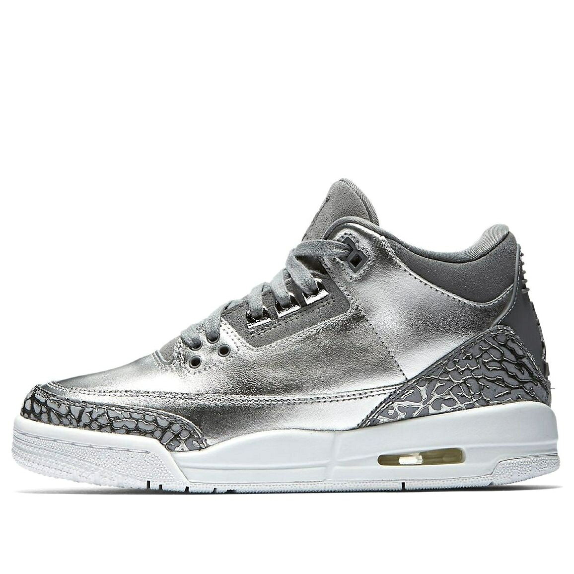 ナイキ ジョーダン プレミアム 銀色 シルバー クール 灰色 グレー 白色 ホワイト 'CHROME' ジュニア キッズ JORDAN (GS) AIR 3 RETRO PREMIUM HC AA1243-020 / METALLIC SILVER COOL GREY WHITE ベビー マタニティ 30,030円
