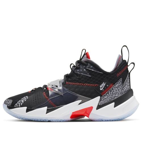ナイキ ジョーダン 黒いこと 黒いこと クリムゾン 薄墨色 シメント 薄墨色 ZER0.3 \u0027BLACK CEMENT\u0027 スニーカー メンズ JORDAN AIR WHY NOT PF CD3002-006 / BLACK BRIGHT CRIMSON CEMENT GREY