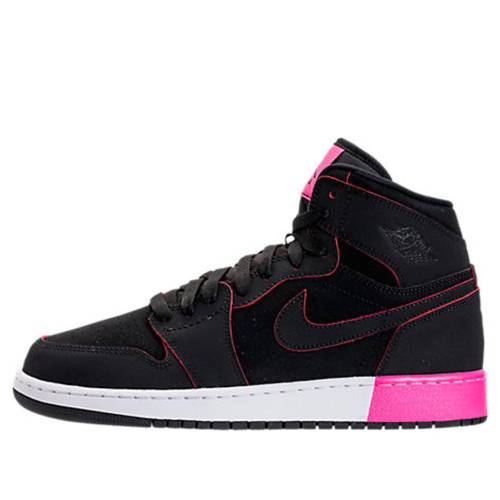 ナイキ ジョーダン ハイ 黒色 ブラック 'BLACK PINK' ジュニア キッズ JORDAN (GS) AIR 1 RETRO HIGH HYPER 332148-024 / BLACK ベビー マタニティ スニーカー